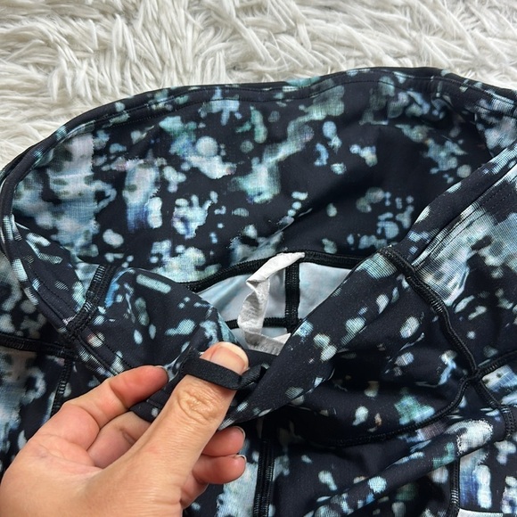 Lululemon Fast & Free Crop II *Nulux 19" Pixel Haze Multi Black - Picture 3 of 6